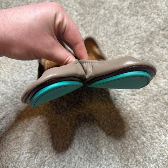 Tieks By Gavrieli Womens Leather With Teal Accent Ballet Flats Shoes Sz 8 EUC - Picture 4 of 5